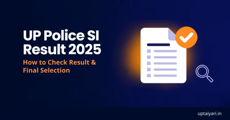 UP Police SI Result 2025