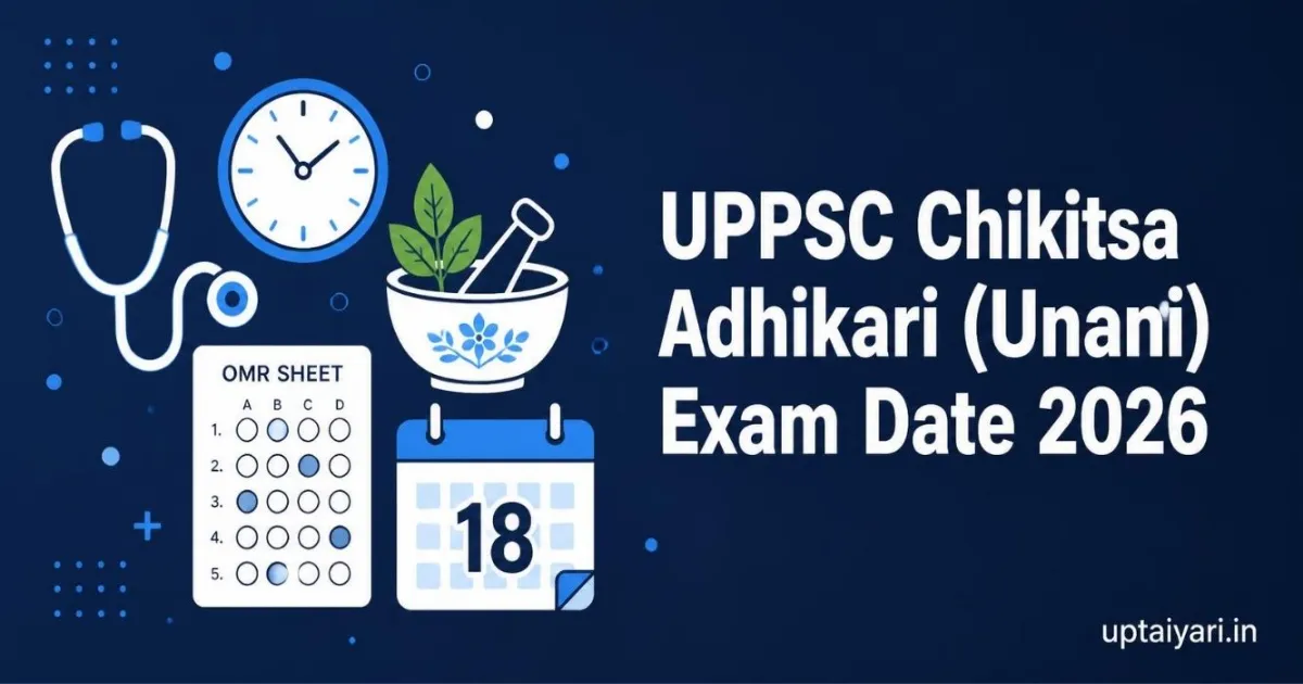UPPSC Chikitsa Adhikari Unani Exam Date 2026