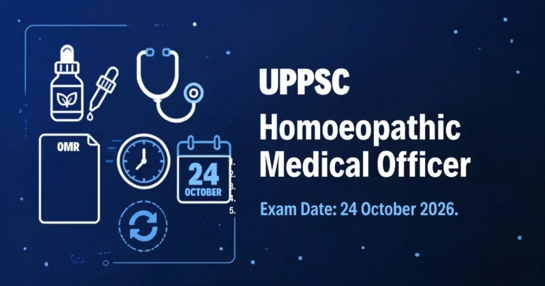 UPPSC Homoeopathic Medical Officer Exam Date 2026