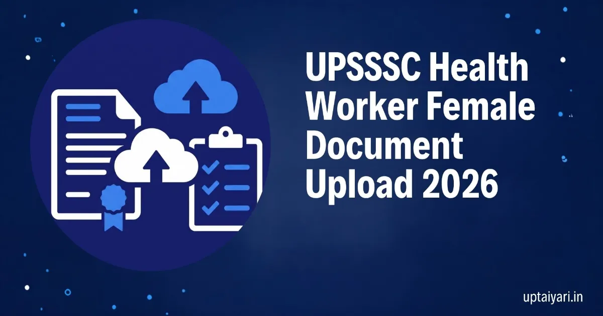 UPSSSC Health Worker Female Document Upload 2026