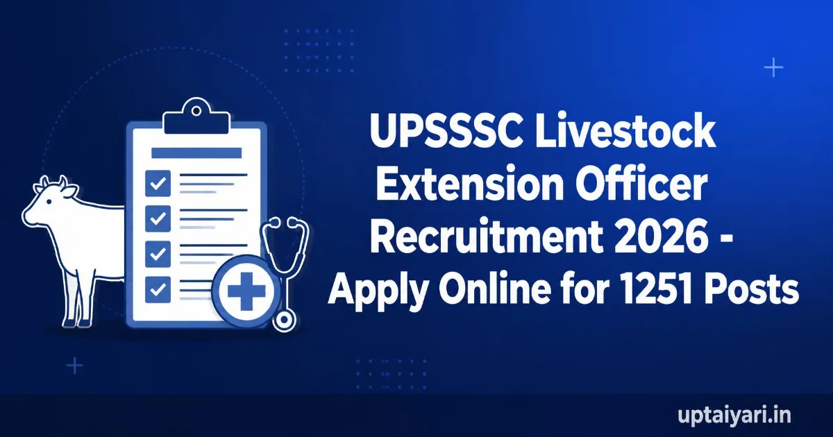 UPSSSC Livestock Extension Officer Recruitment 2026