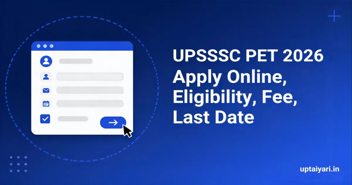 UPSSSC PET 2026 Apply Online