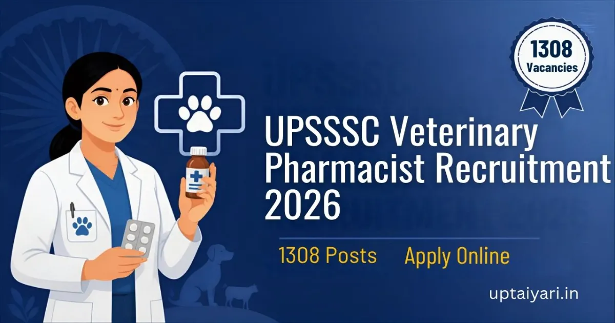 UPSSSC Veterinary Pharmacist Recruitment 2026 (1308 Post)