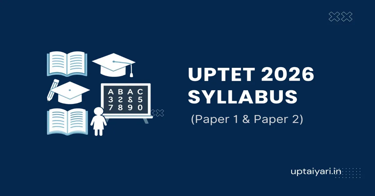 UPTET Syllabus 2026