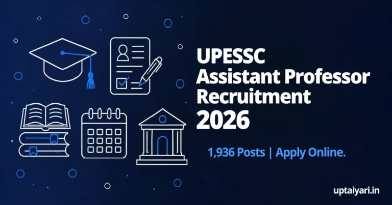 UPESSC Assistant Professor Recruitment 2026