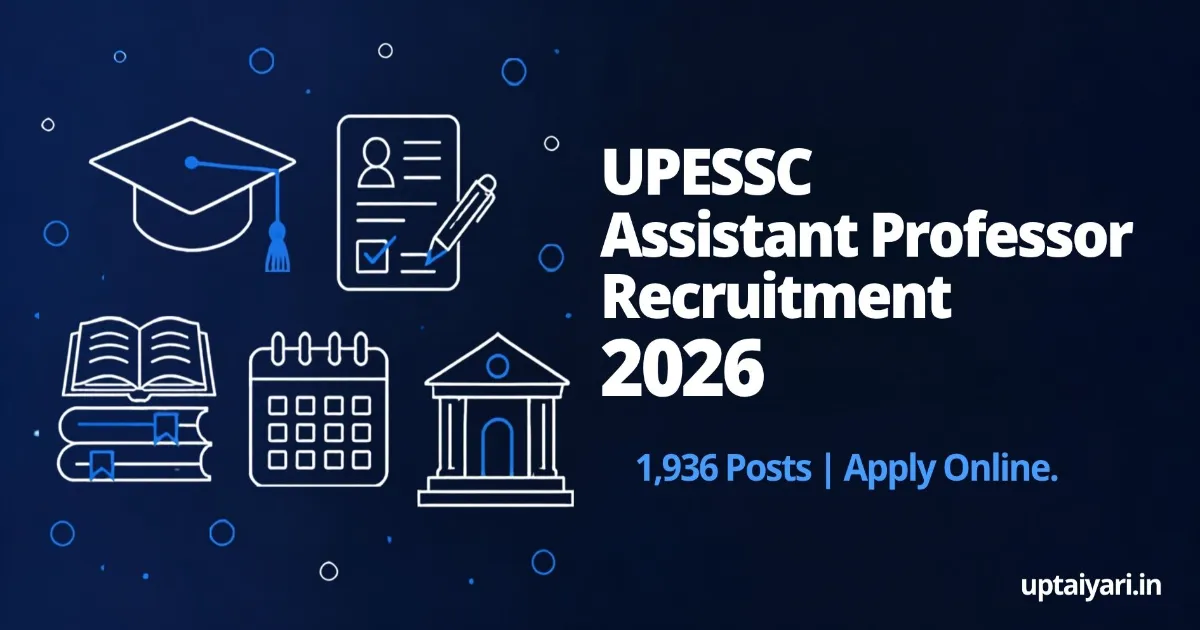 UPESSC Assistant Professor Recruitment 2026