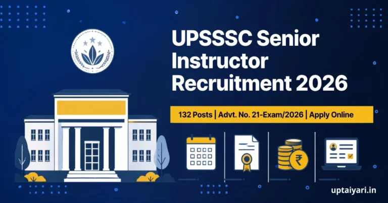 UPSSSC Senior Instructor Recruitment 2026